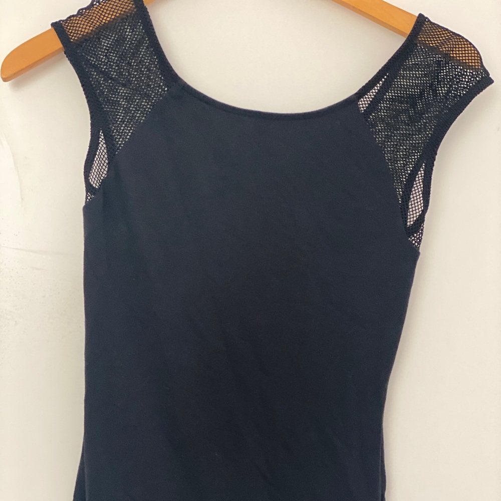 Express Fish Net Sleeved Tank Top